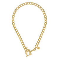 Gold Horse Bit Toggle Necklace