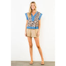Cheetah & Denim Top