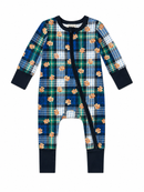 Classic Teddy Plaid Zipper Romper