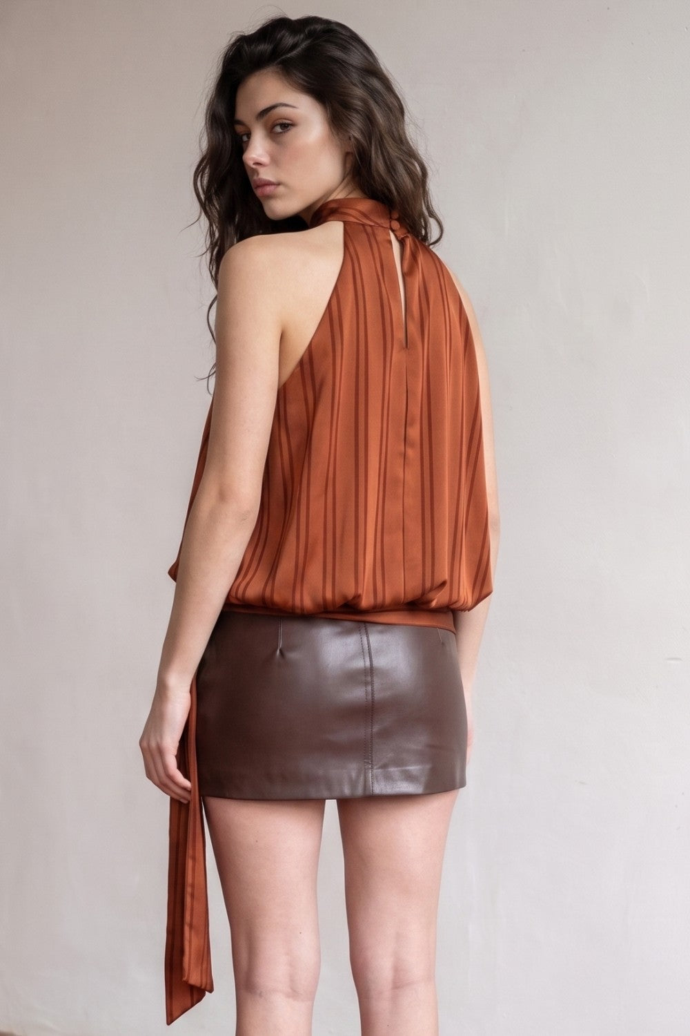 Side Tie Halter Top