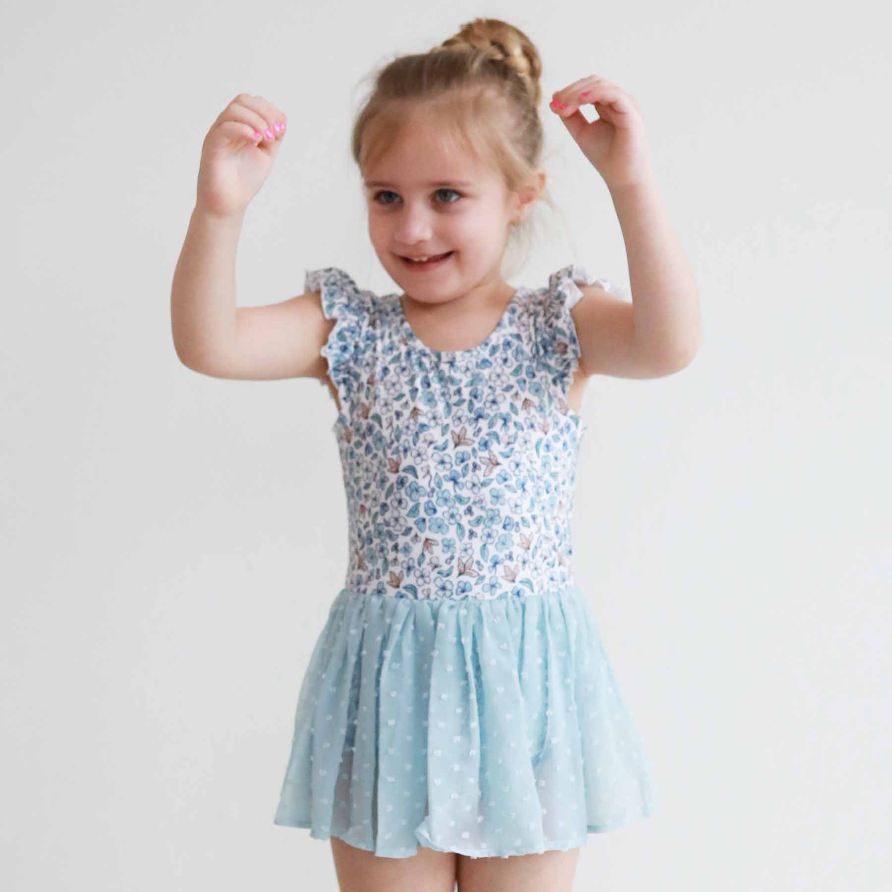 Ballerina Blossoms Swiss Dot Leotard