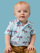 Patriotic Gingham Performance Polo