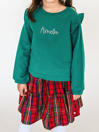 Plaid Smocked Twirl Skirt