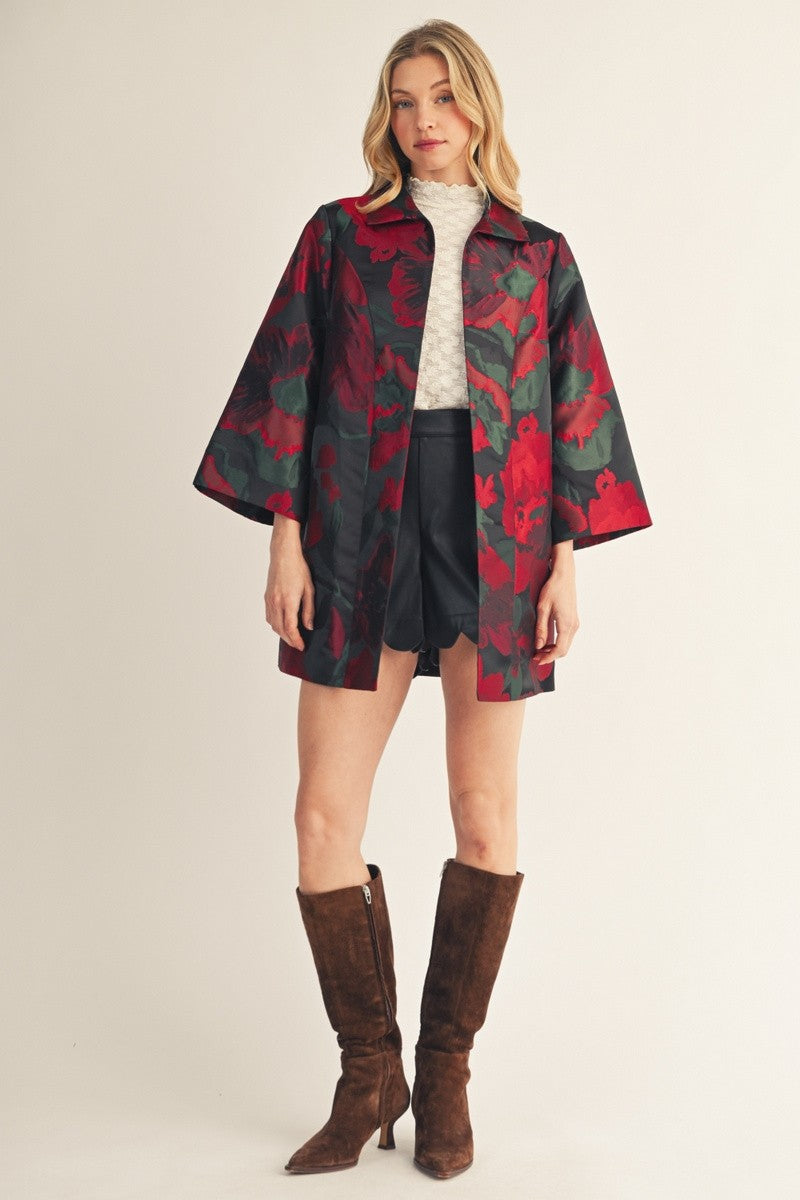 Floral Jacquard Jacket