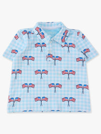 Patriotic Gingham Performance Polo