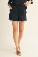 Scallop Embroidery Detail Short Set