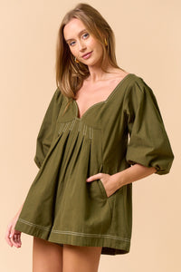 Puff Sleeve Romper