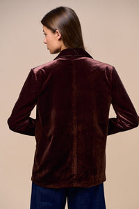 Fringe Velvet Blazer