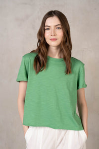 Green Cotton Slub Tee