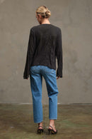 Crinkle Ruffle Blouse