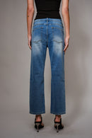 Gold Sequin Straight Leg Jeans