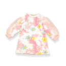 Mesh Sleeve Floral Cloud Dress