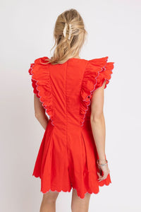 Ruffle Contrast Romper