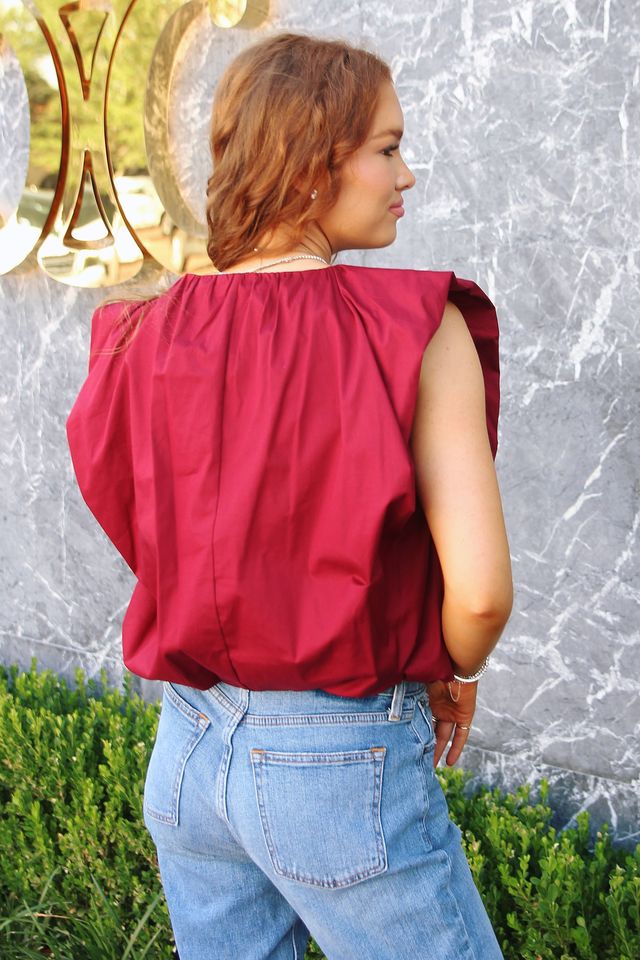 Burgundy Bubble Top