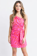 One Shoulder Wrap Dress