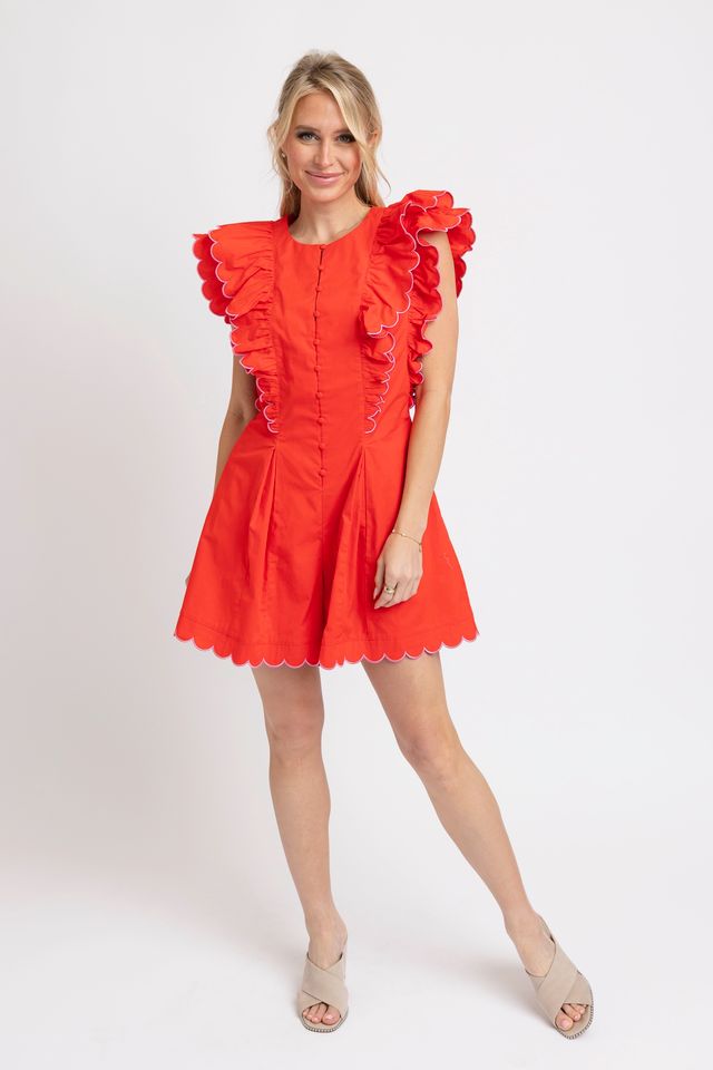 Ruffle Contrast Romper