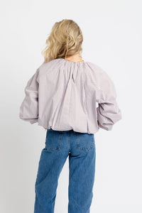 Menswear Striped Bubble Blouse