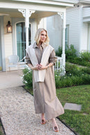 Sweater Overlay Shirt Dress