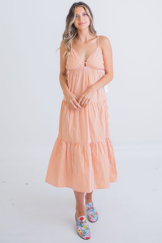 Striped Cami Midi Dress