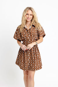 Floral Poplin Shirt Dress