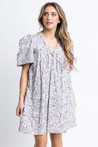 Floral Embroidered Mini Dress