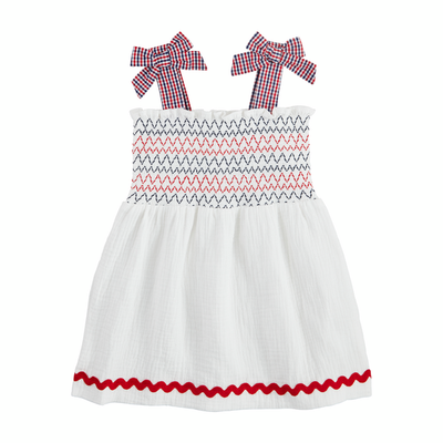 Smocked Gauze Toddler Dress